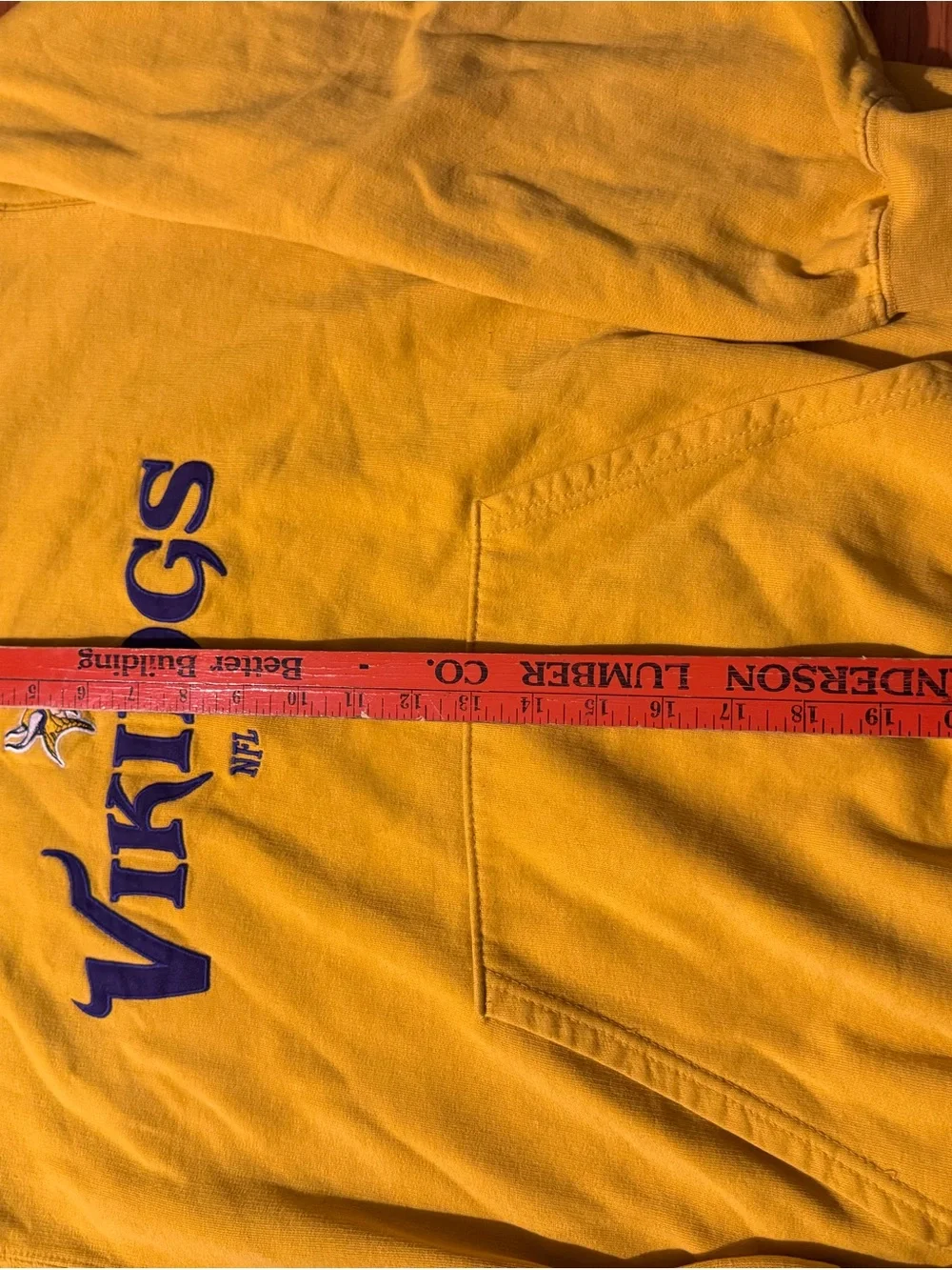 NFL Vikings Yellow Pullover Hoodie